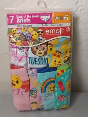 Emoji Days Of The Week Cotton Brief Underwear